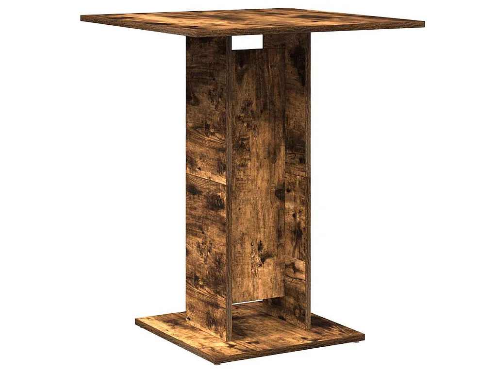 Table de bistro Chêne fumé 60x60x75 cm Bois d'ingénierie