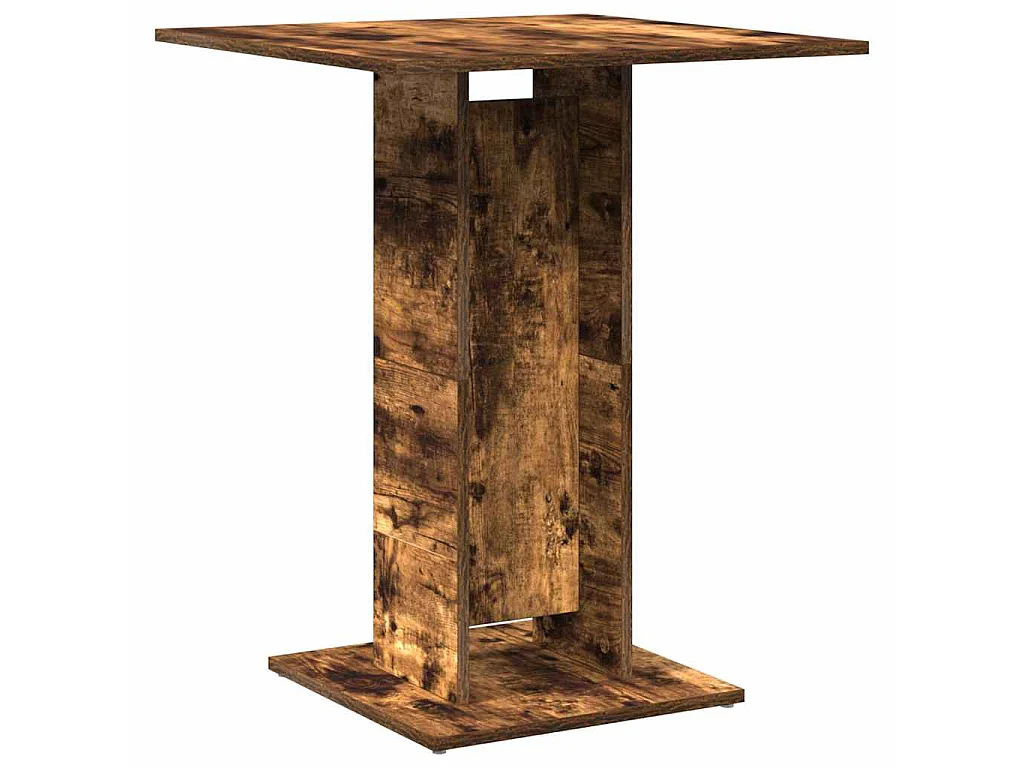 Table de bistro Chêne fumé 60x60x75 cm Bois d'ingénierie