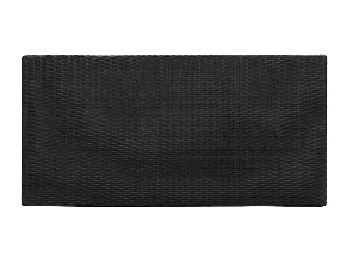 Bartisch mit Regal Schwarz 120x60x110 cm Poly Rattan