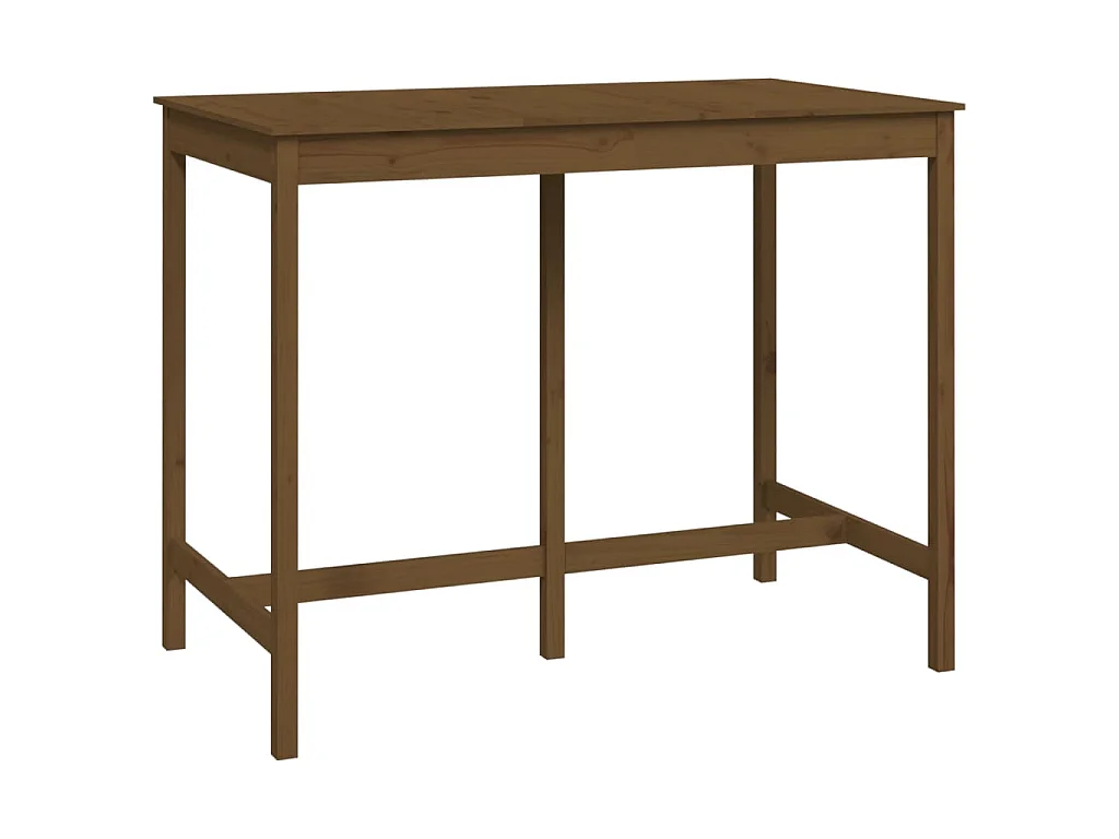 Table de bar Marron miel 140x80x110 cm Bois massif de pin