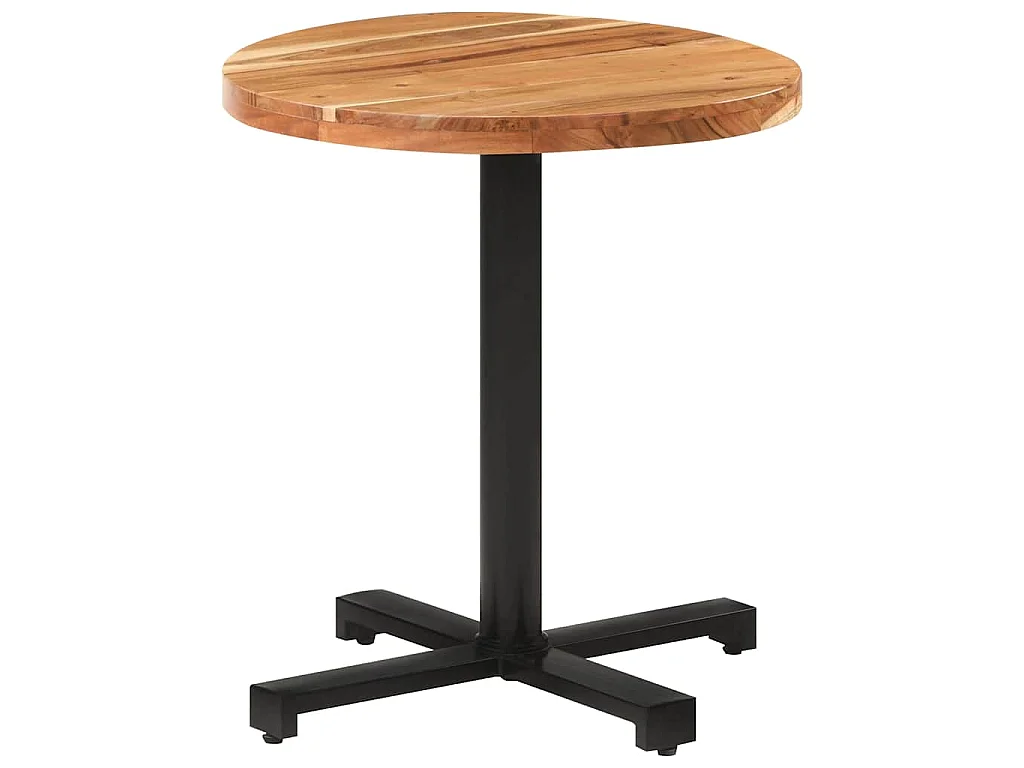 Mesa de bistró redonda madera maciza de mango Ø70x75 cm
