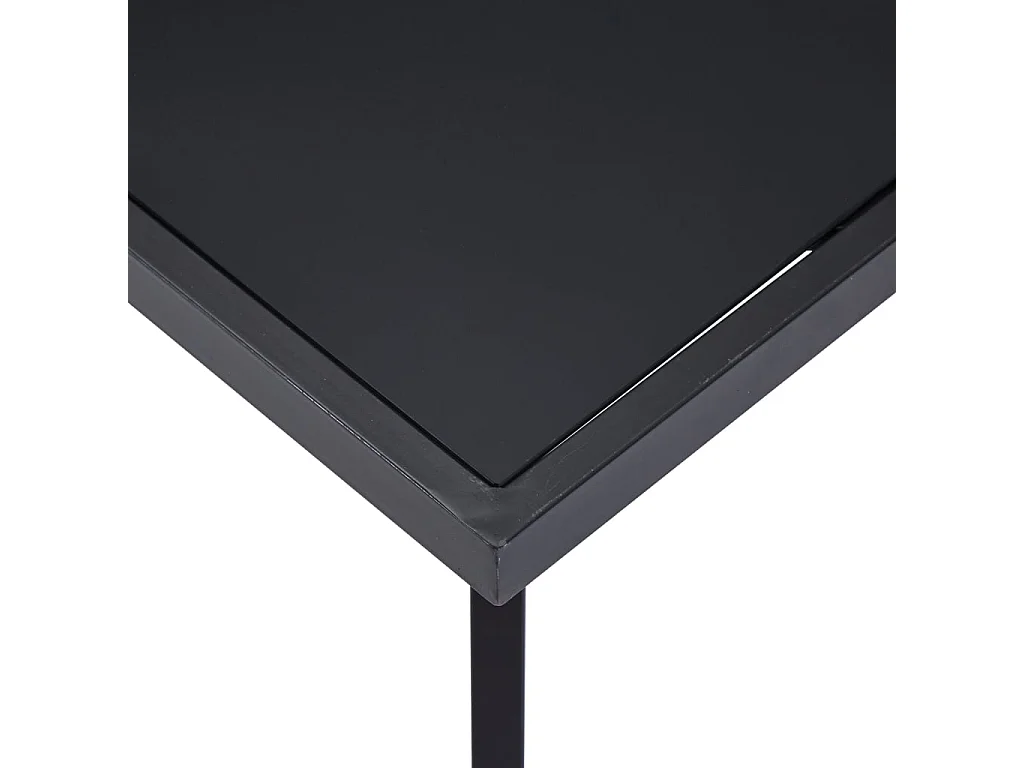 Table à manger Noir 140x70x75 cm Verre trempé
