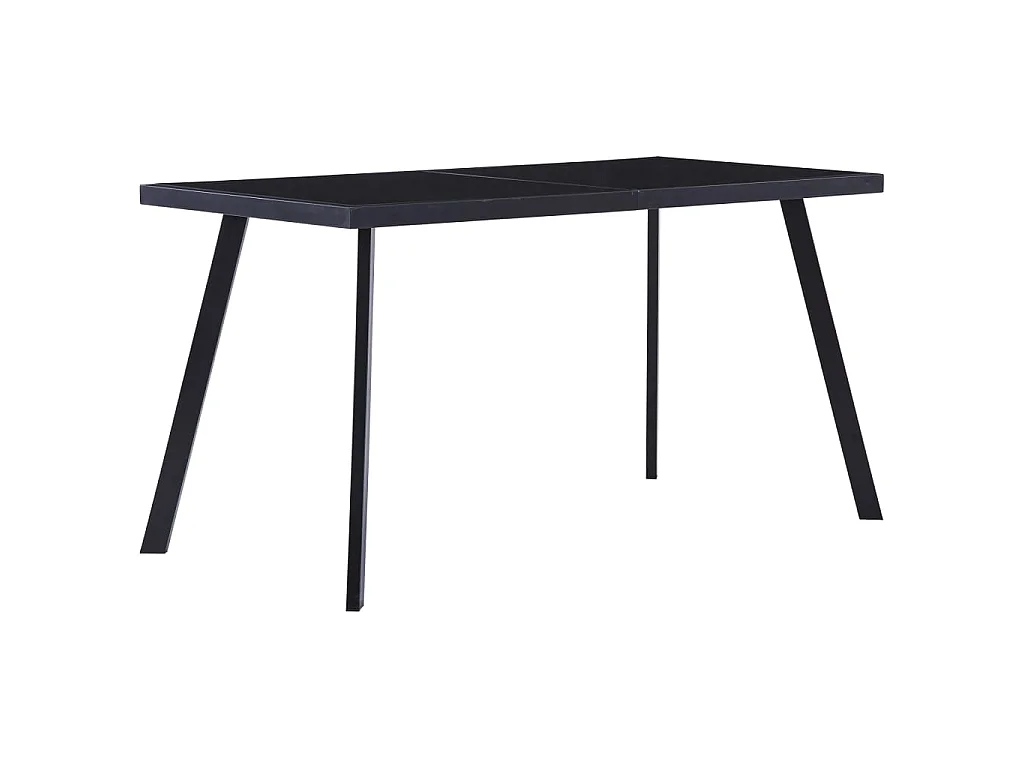 Esstisch Schwarz 140 x 70 x 75 cm Hartglas