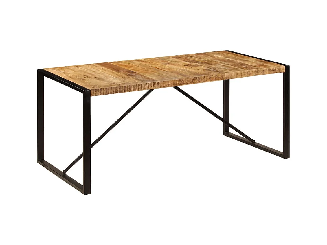 Tavolo da Pranzo in Legno Massello di Mango Grezzo 180 cm