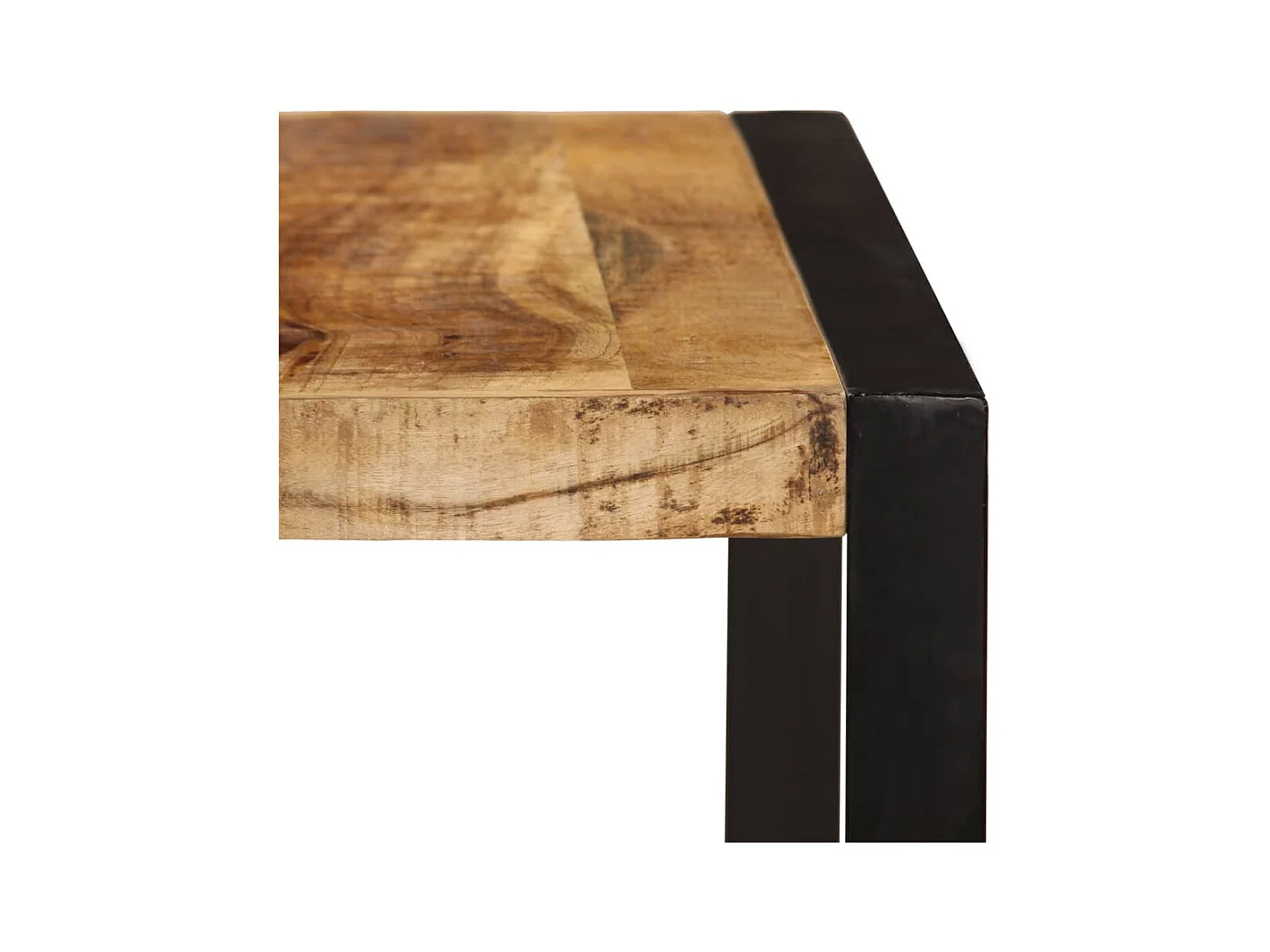 Tavolo da Pranzo in Legno Massello di Mango Grezzo 180 cm