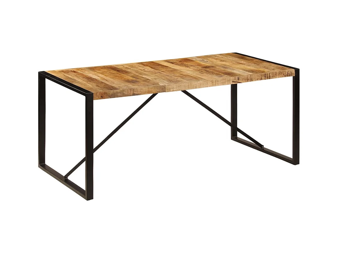 Tavolo da Pranzo in Legno Massello di Mango Grezzo 180 cm