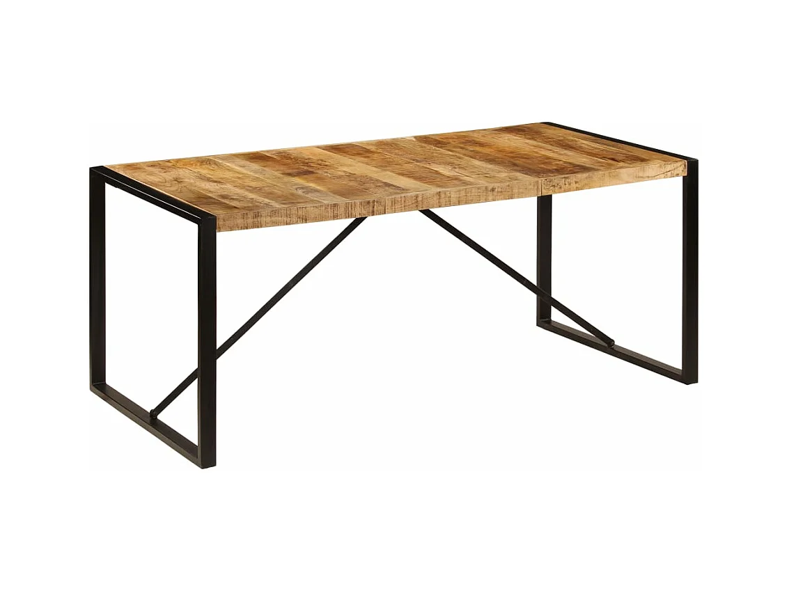 Tavolo da Pranzo in Legno Massello di Mango Grezzo 180 cm