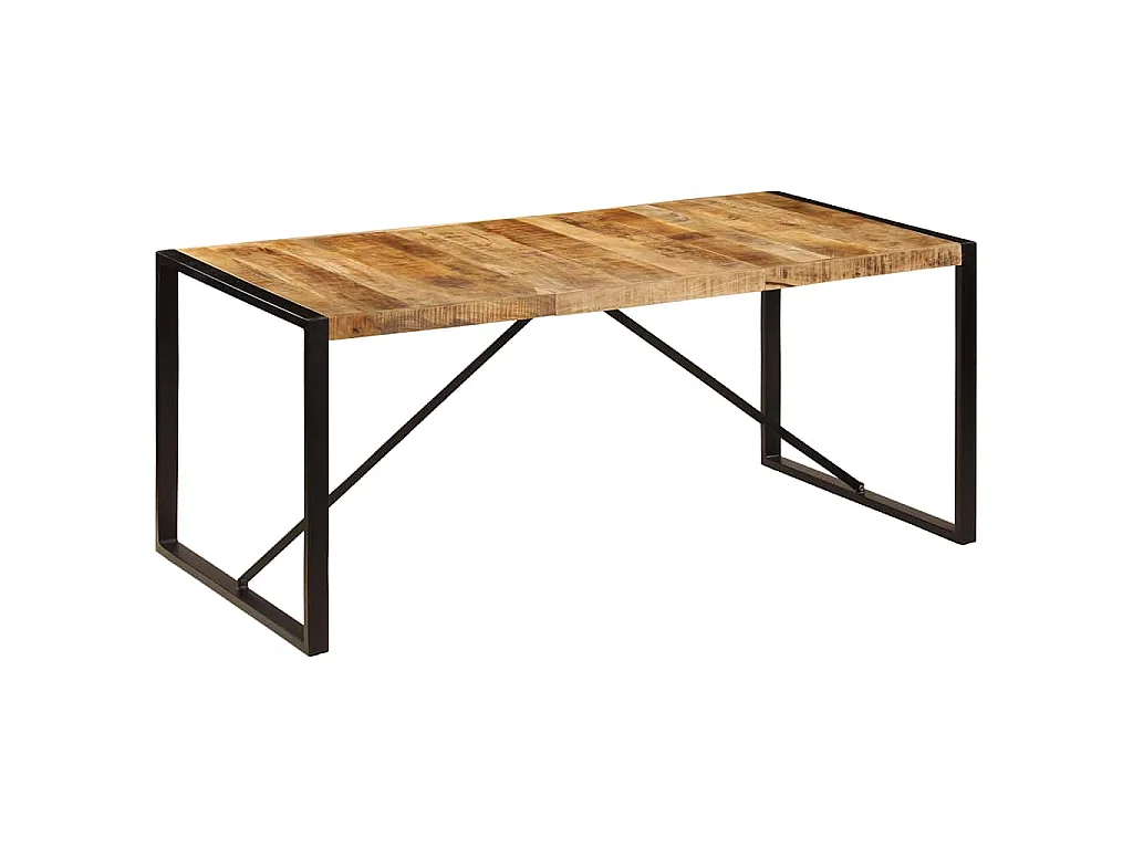 Eettafel 180 cm massief ruw mangohout