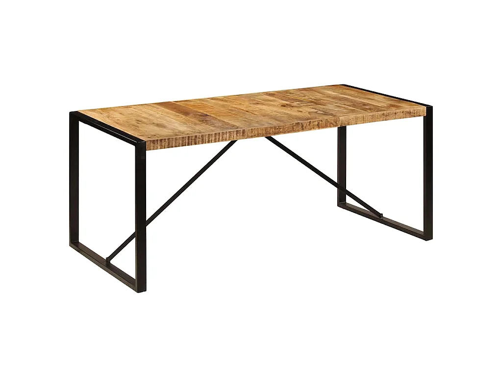 Eettafel 180 cm massief ruw mangohout