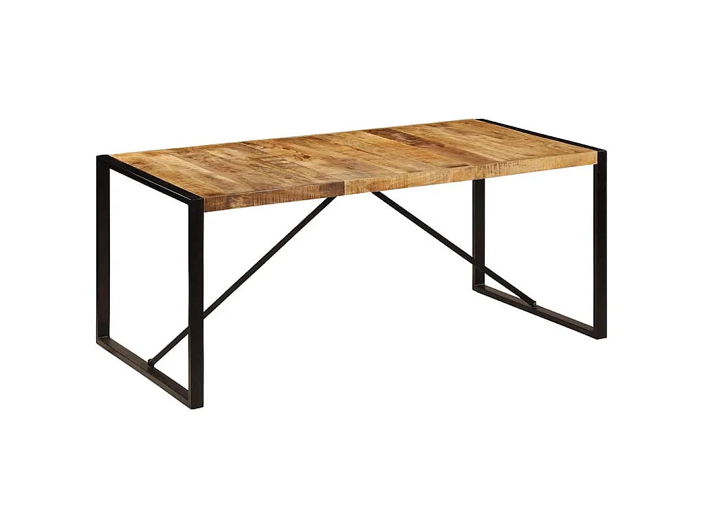 Eettafel 180 cm massief ruw mangohout