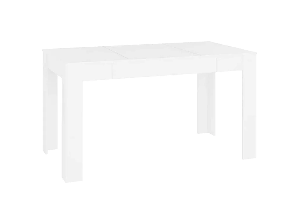 Table à manger Blanc 140x74,5x76 cm Bois d'ingénierie