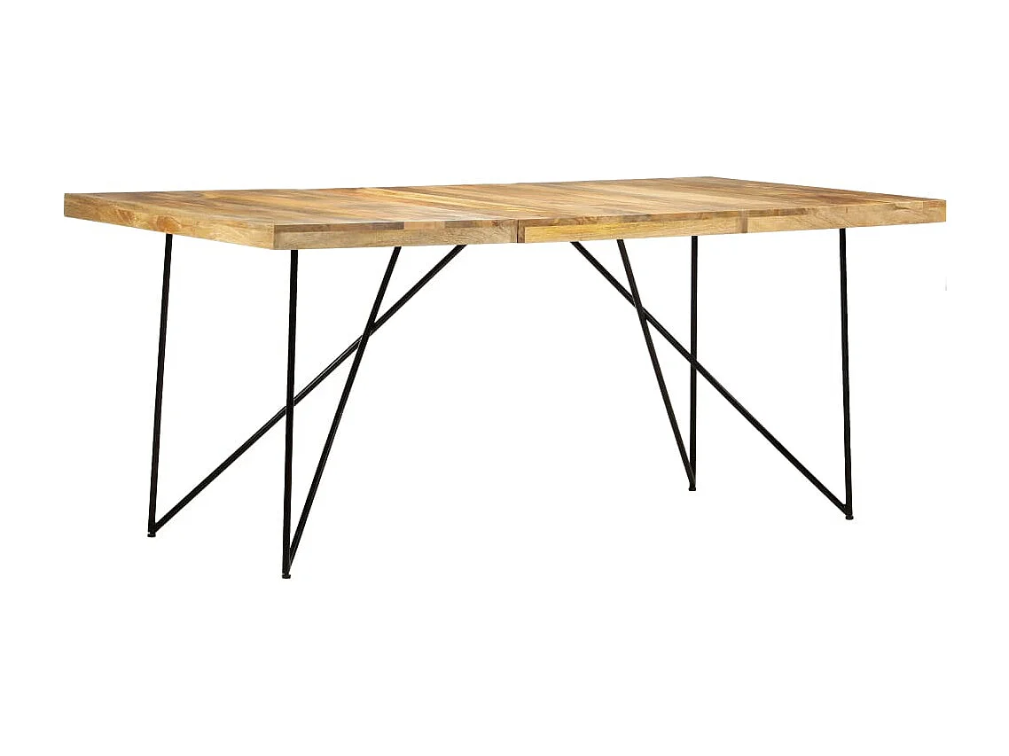 Tavolo da Pranzo 180x90x76 cm in Legno Massello di Mango