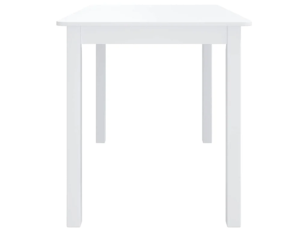 Table à manger Blanc 114x71x75 cm Bois d'hévéa massif