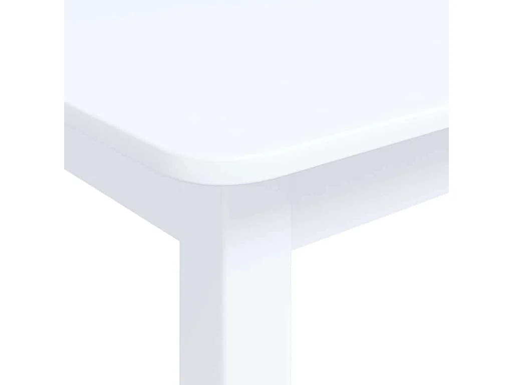 Table à manger Blanc 114x71x75 cm Bois d'hévéa massif