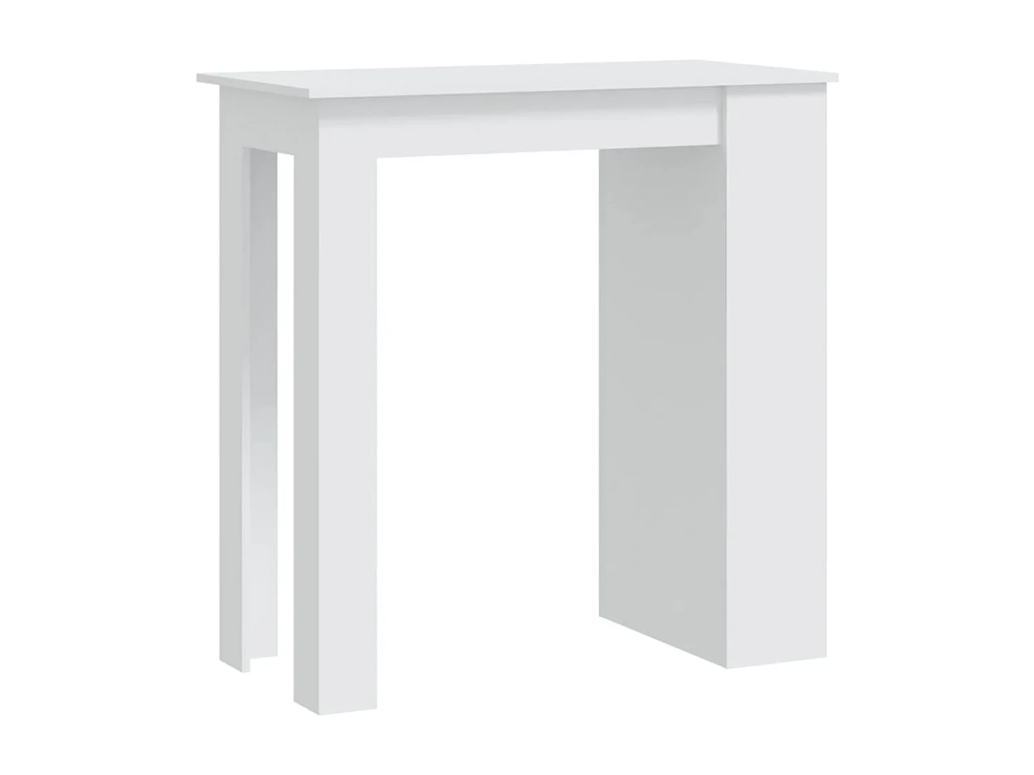 Tavolino da Bar con Mensole Bianco 102x50x103,5 cm Truciolato
