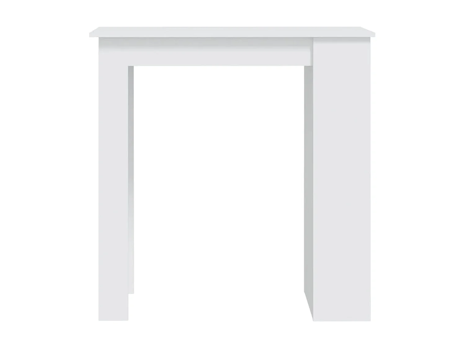 Tavolino da Bar con Mensole Bianco 102x50x103,5 cm Truciolato