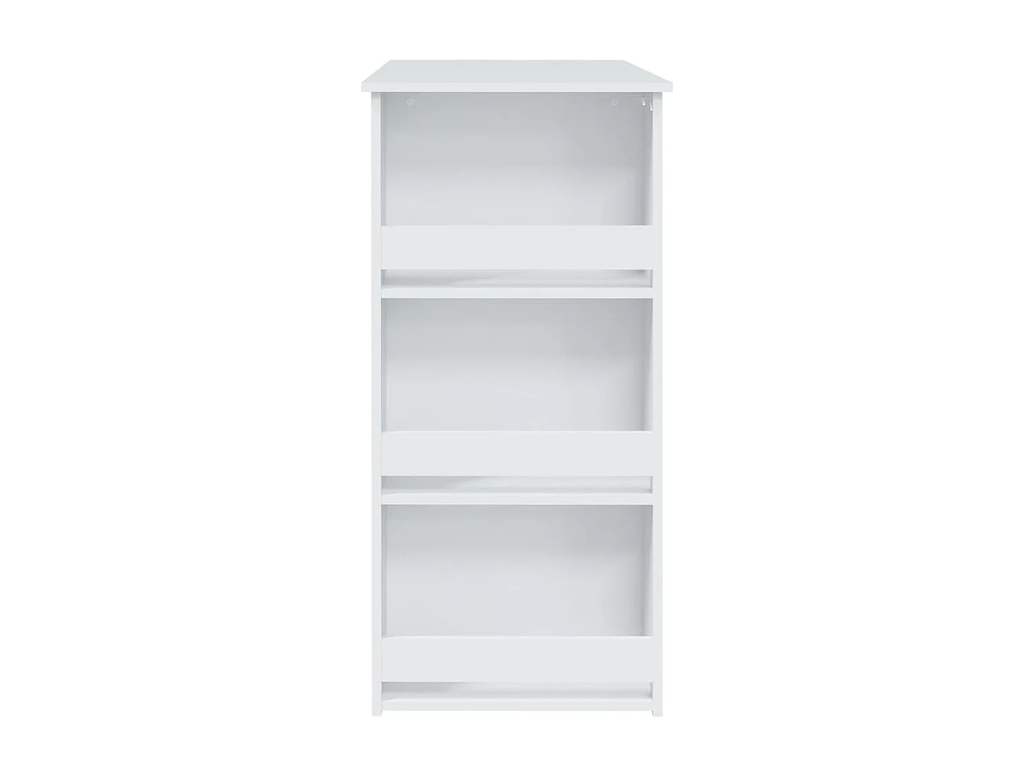 Tavolino da Bar con Mensole Bianco 102x50x103,5 cm Truciolato