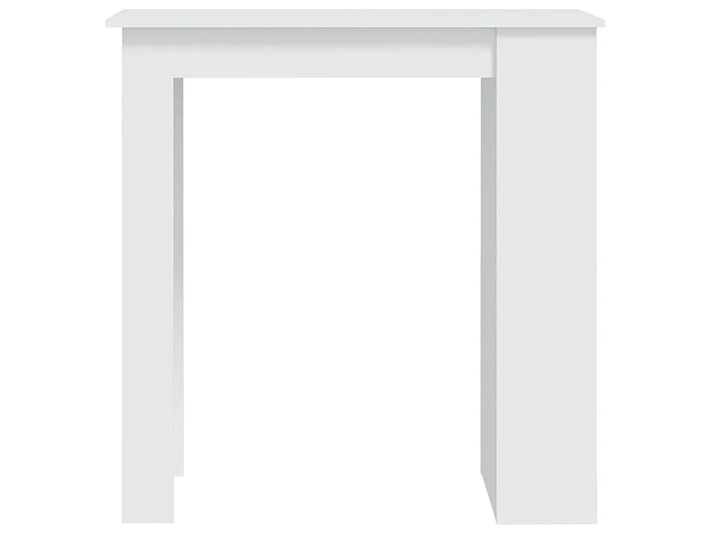 Table de bar rangement Blanc 102x50x103,5 cm Bois d'ingénierie