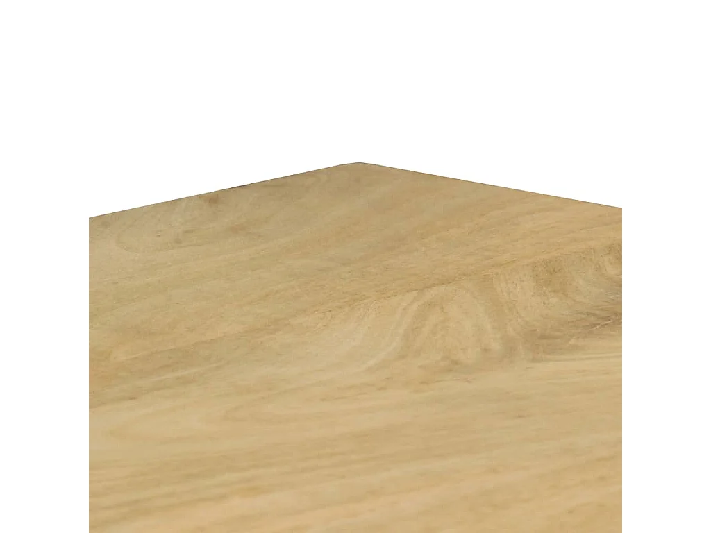 Mesa de jantar 115x55x76 cm madeira de mangueira maciça e aço