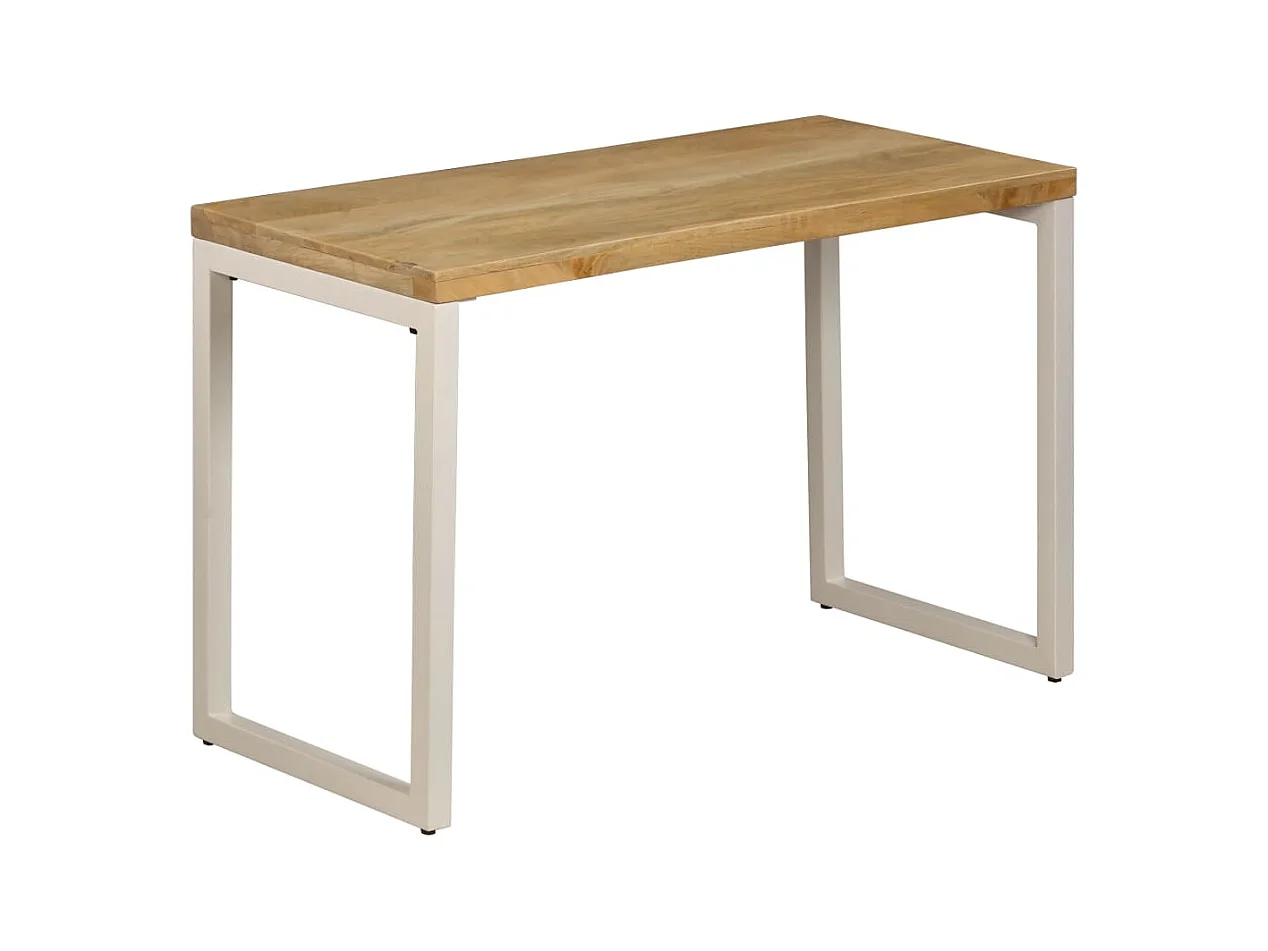 Table à manger 115x55x76 cm Bois de manguier massif et acier