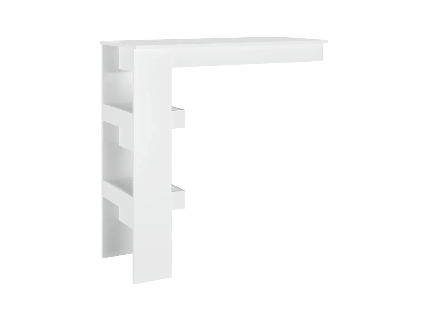 Bartafel wandgemonteerd 102x45x103,5 cm hout hoogglans wit