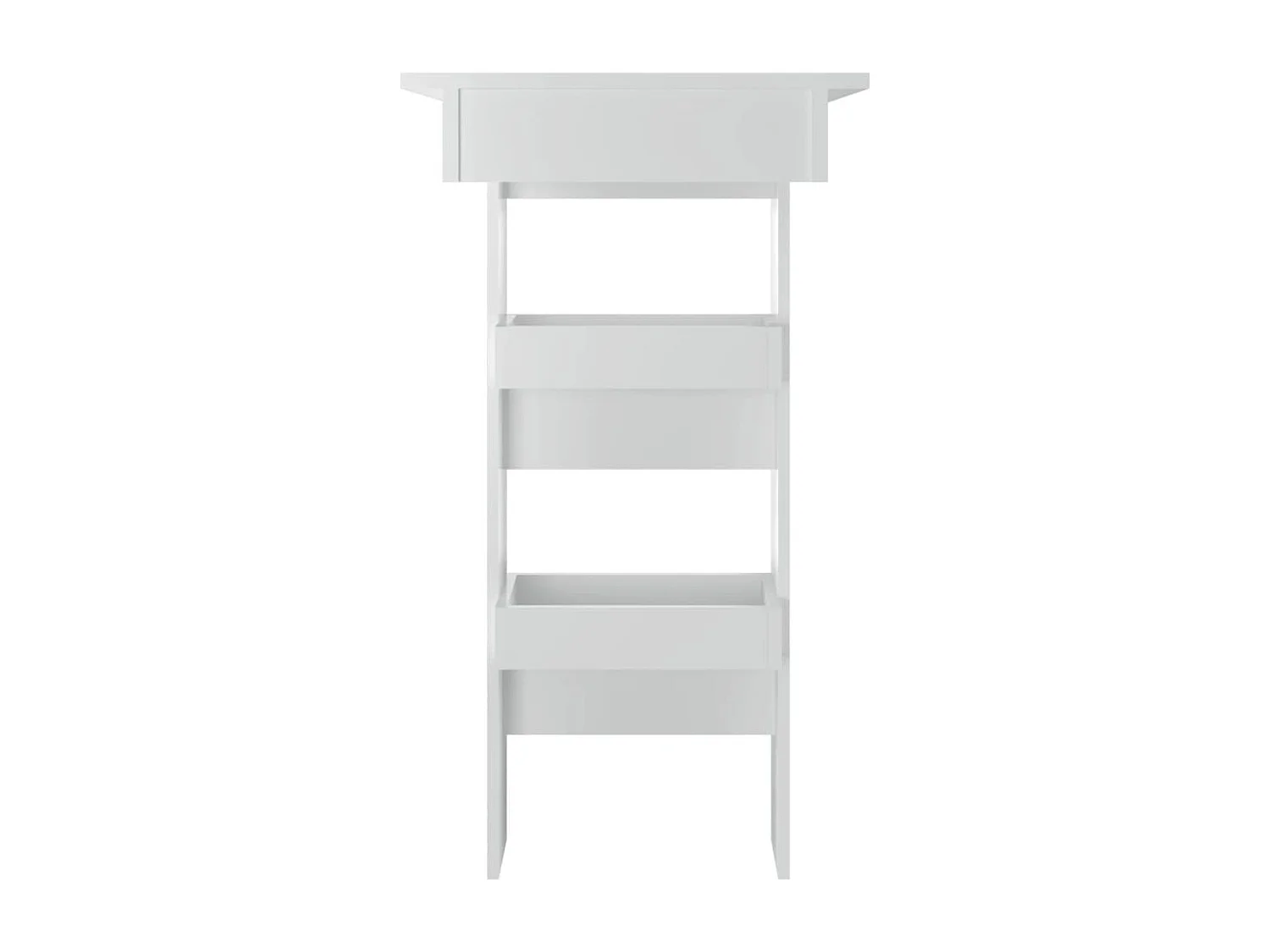 Table bar mural Blanc Brillant 102x45x103,5cm Bois d'ingénierie