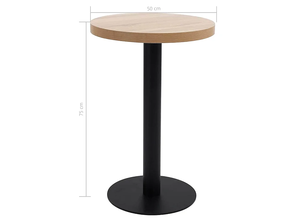 Table de bistro Marron clair 50 cm MDF