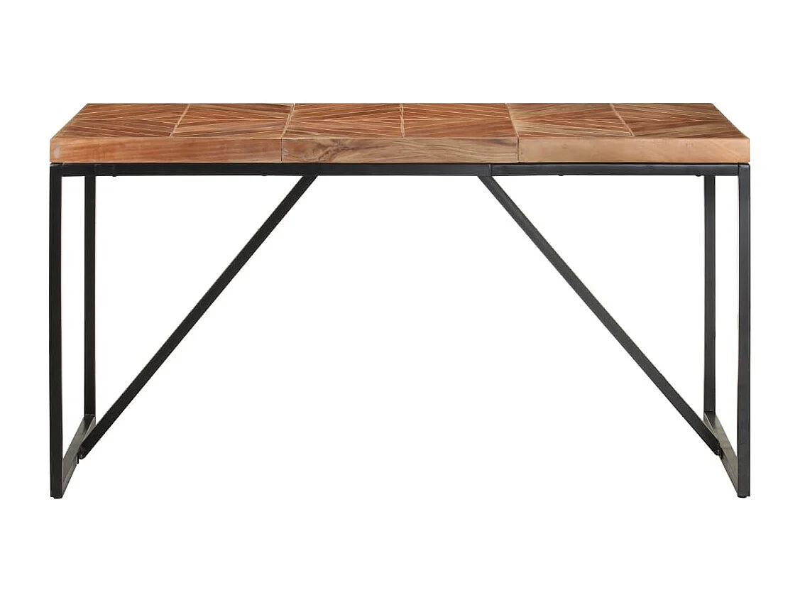 Mesa de comedor de madera maciza de mango y acacia 140x70x76 cm