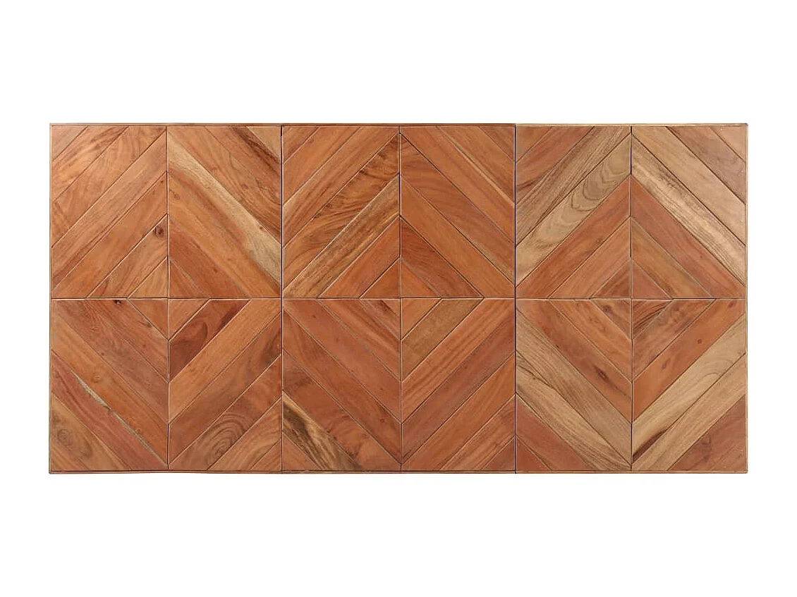 Mesa de comedor de madera maciza de mango y acacia 140x70x76 cm