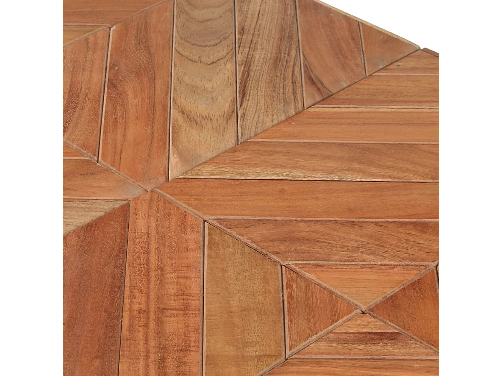 Mesa de comedor de madera maciza de mango y acacia 140x70x76 cm