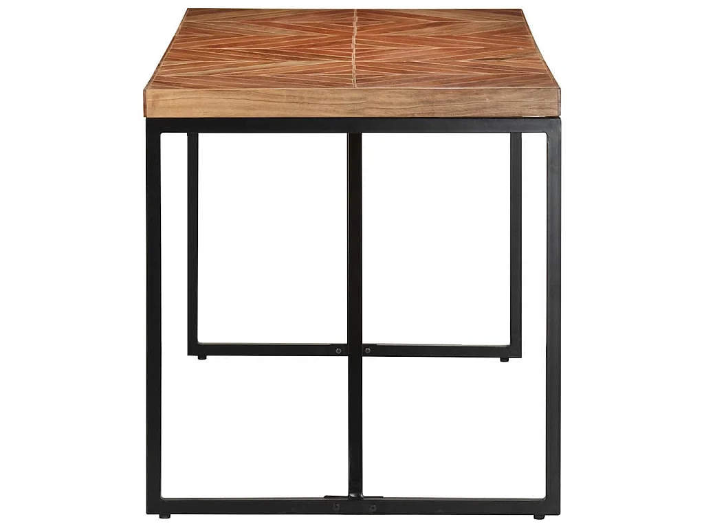 Mesa de comedor de madera maciza de mango y acacia 140x70x76 cm