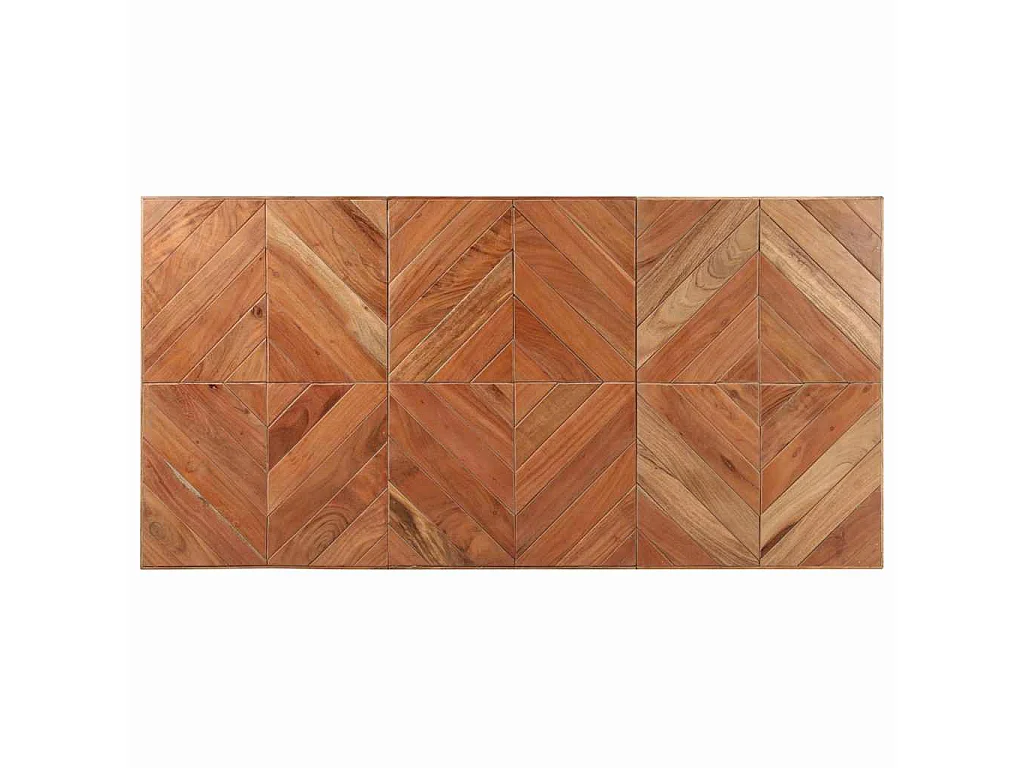 Mesa de comedor de madera maciza de mango y acacia 140x70x76 cm