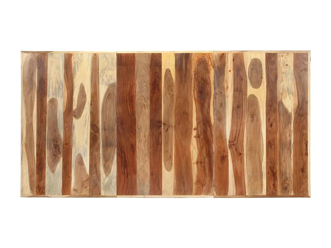 Tavolo da Pranzo 200x100x75cm Legno Massello con Finitura Ambra
