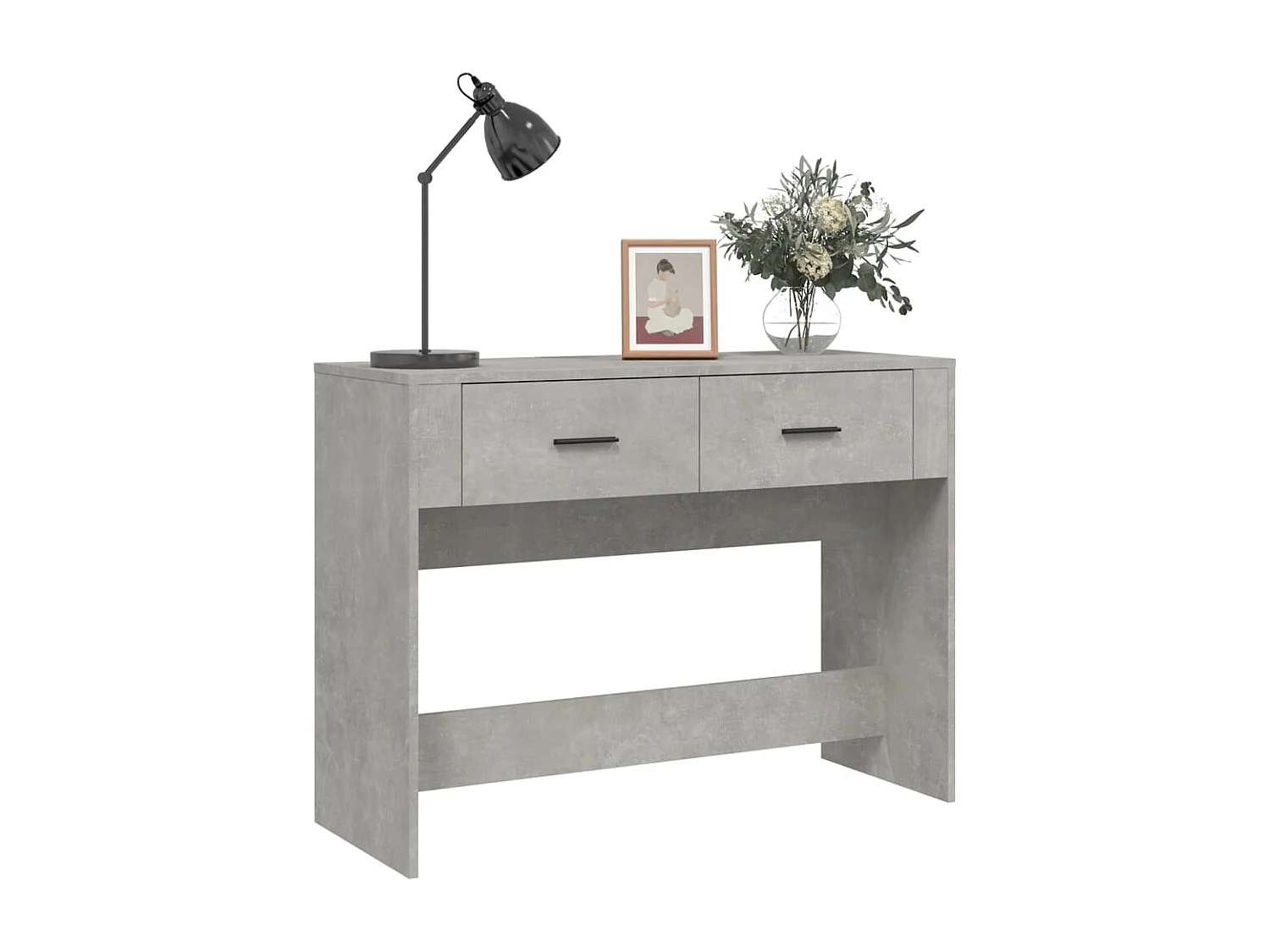 Table console Gris béton 100x39x75 cm Bois d'ingénierie