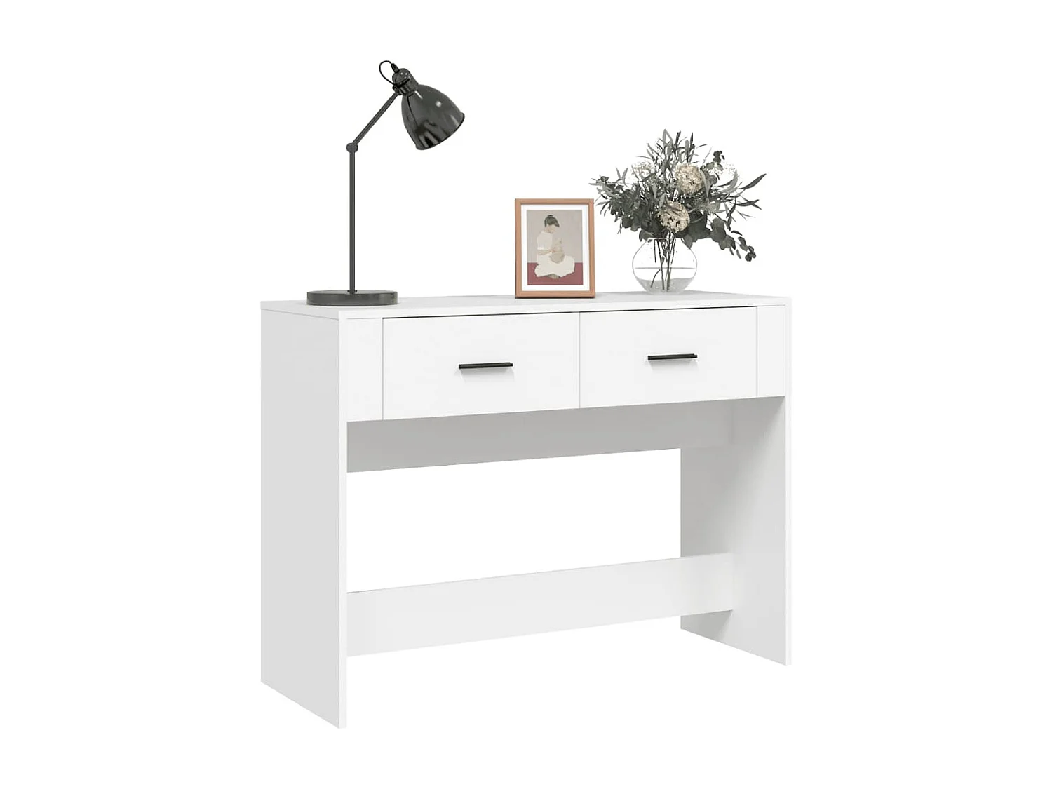 Wandtafel 100x39x75 cm bewerkt hout wit