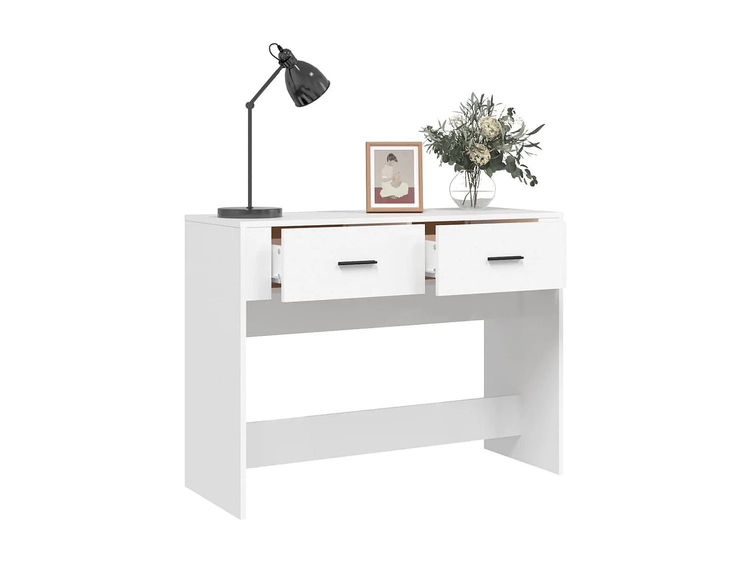 Table console Blanc 100x39x75 cm Bois d'ingénierie