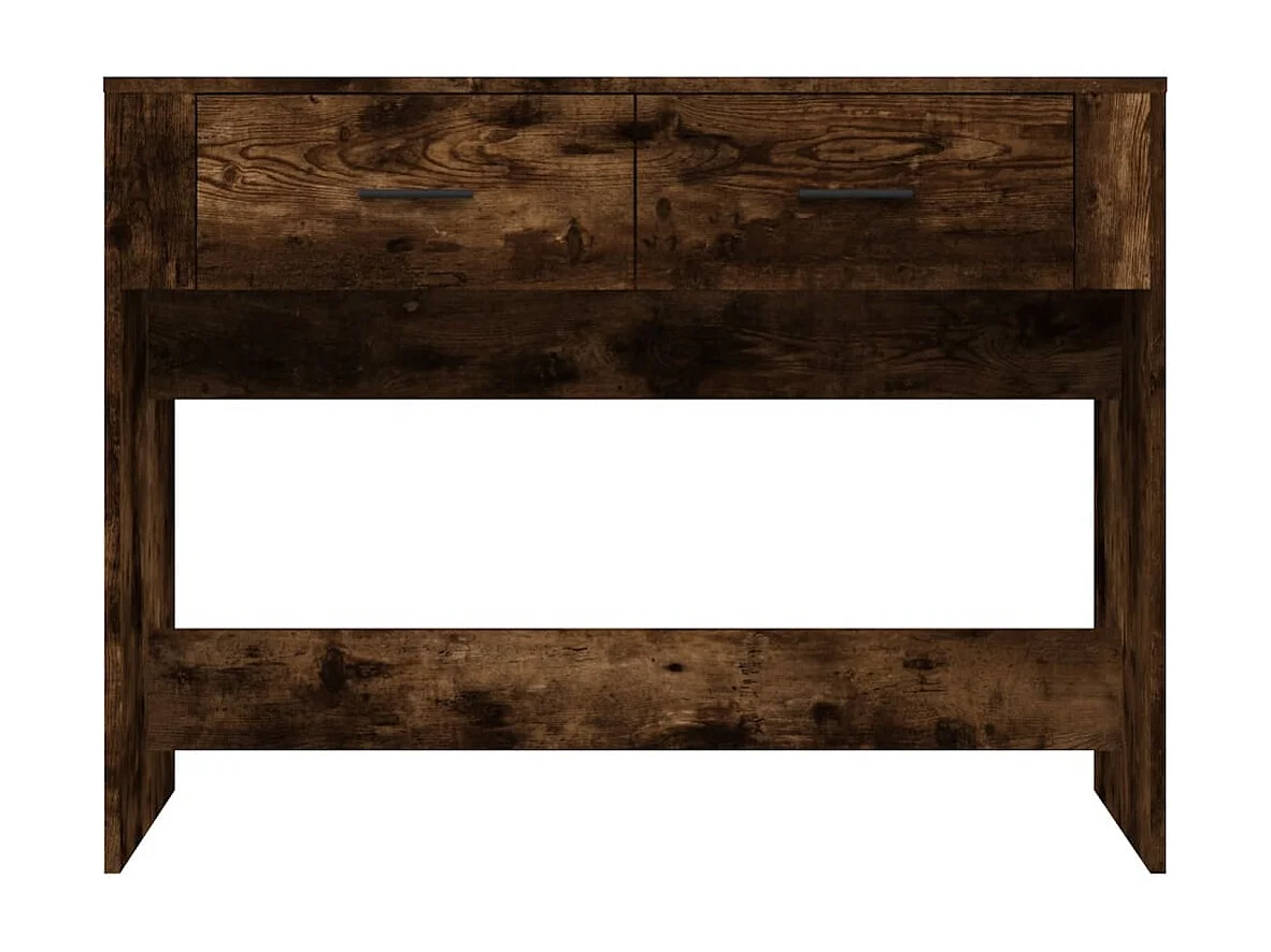 Wandtafel 100x39x75 cm bewerkt hout gerookt eikenkleurig