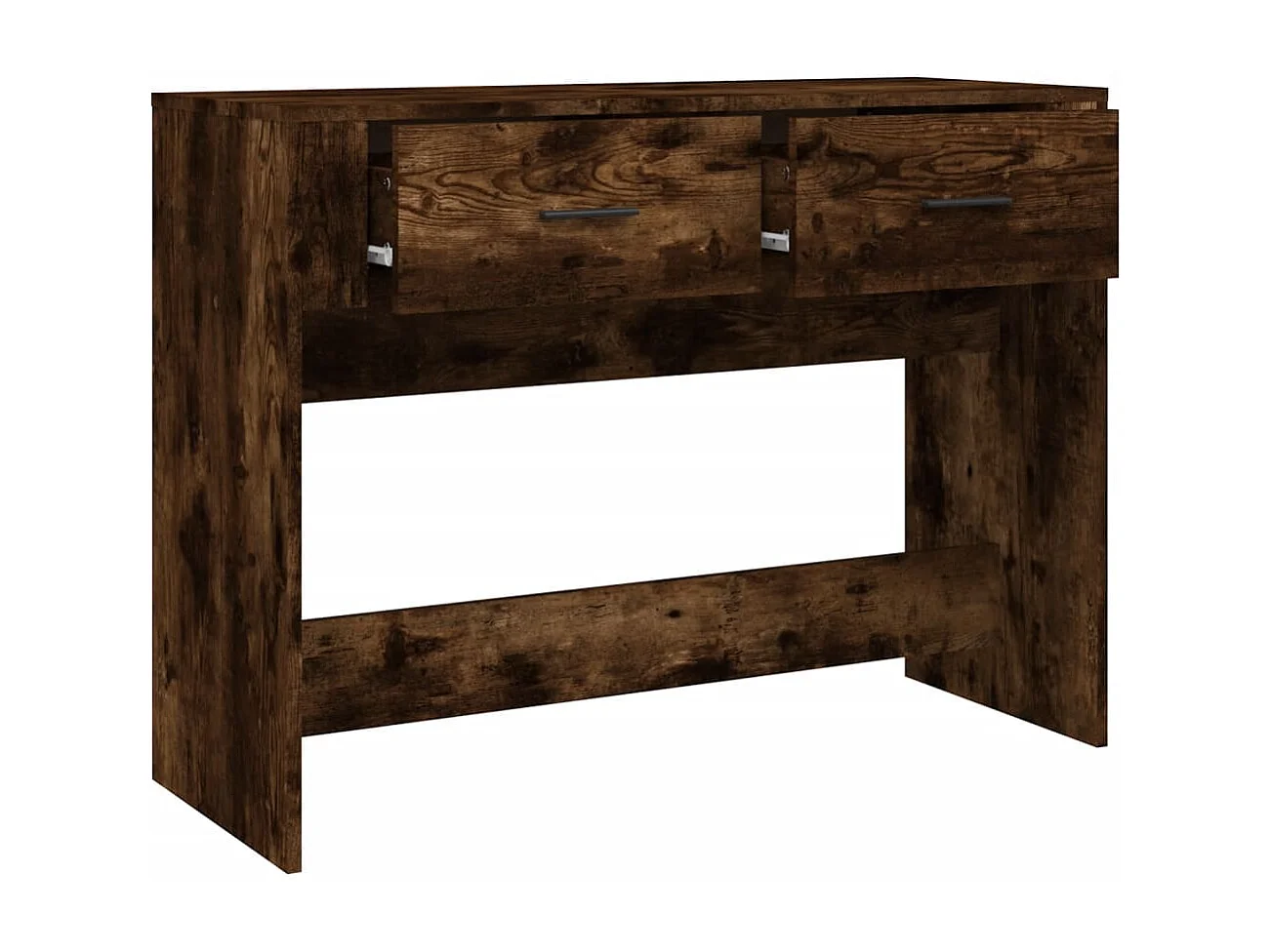 Wandtafel 100x39x75 cm bewerkt hout gerookt eikenkleurig