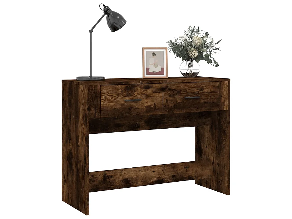 Mesa consola 100x39x75 cm derivados de madeira carvalho fumado