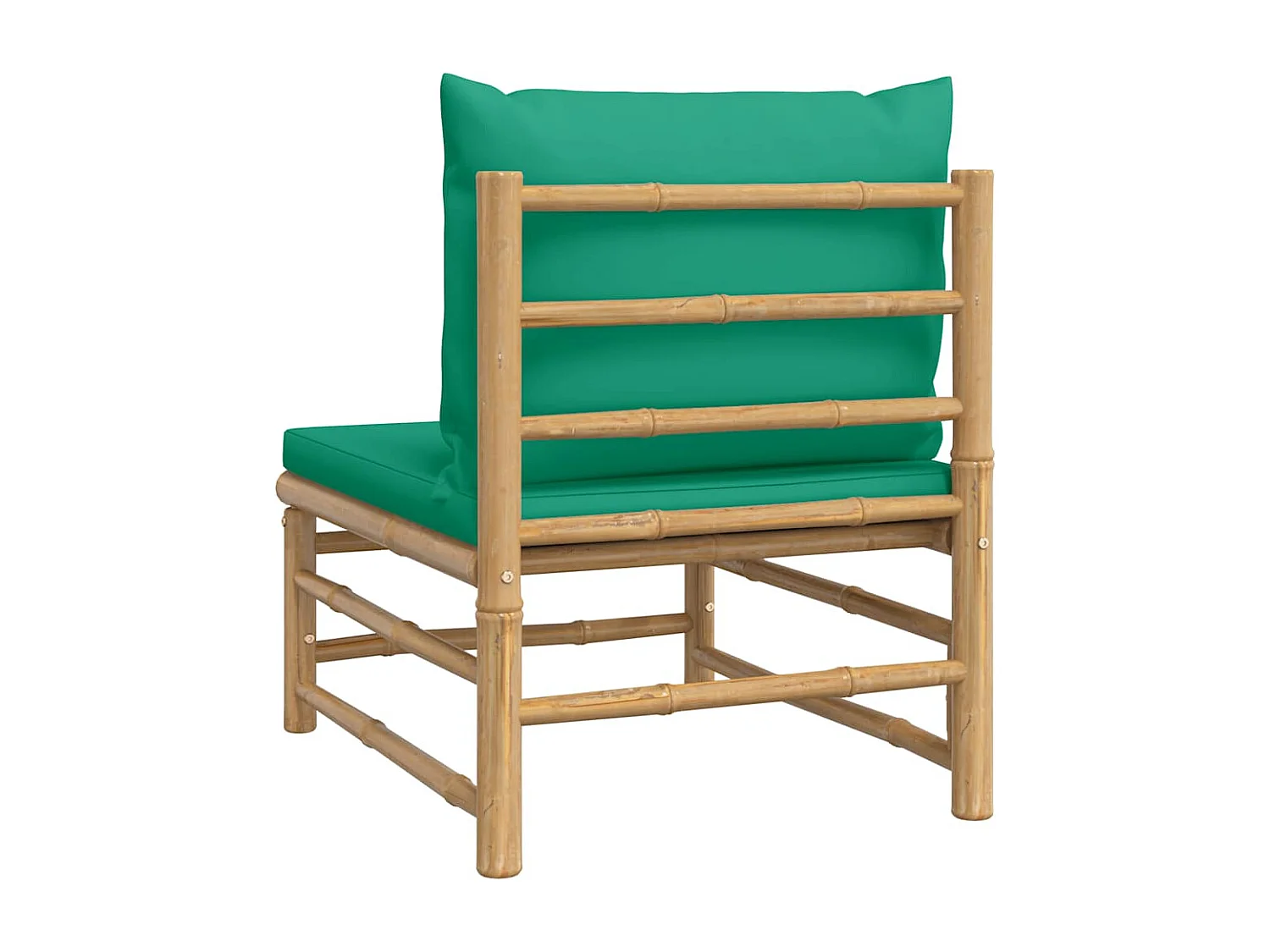 Canapé central de jardin avec coussins vert bambou