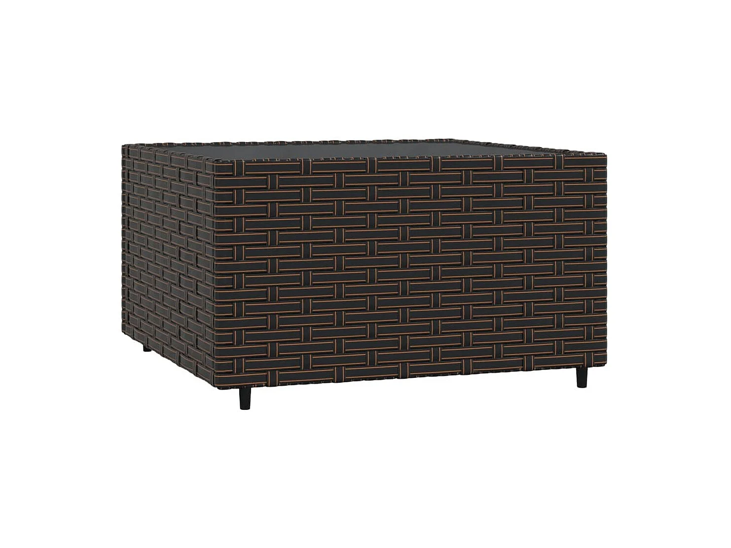 3-delige Loungeset met kussens poly rattan bruin