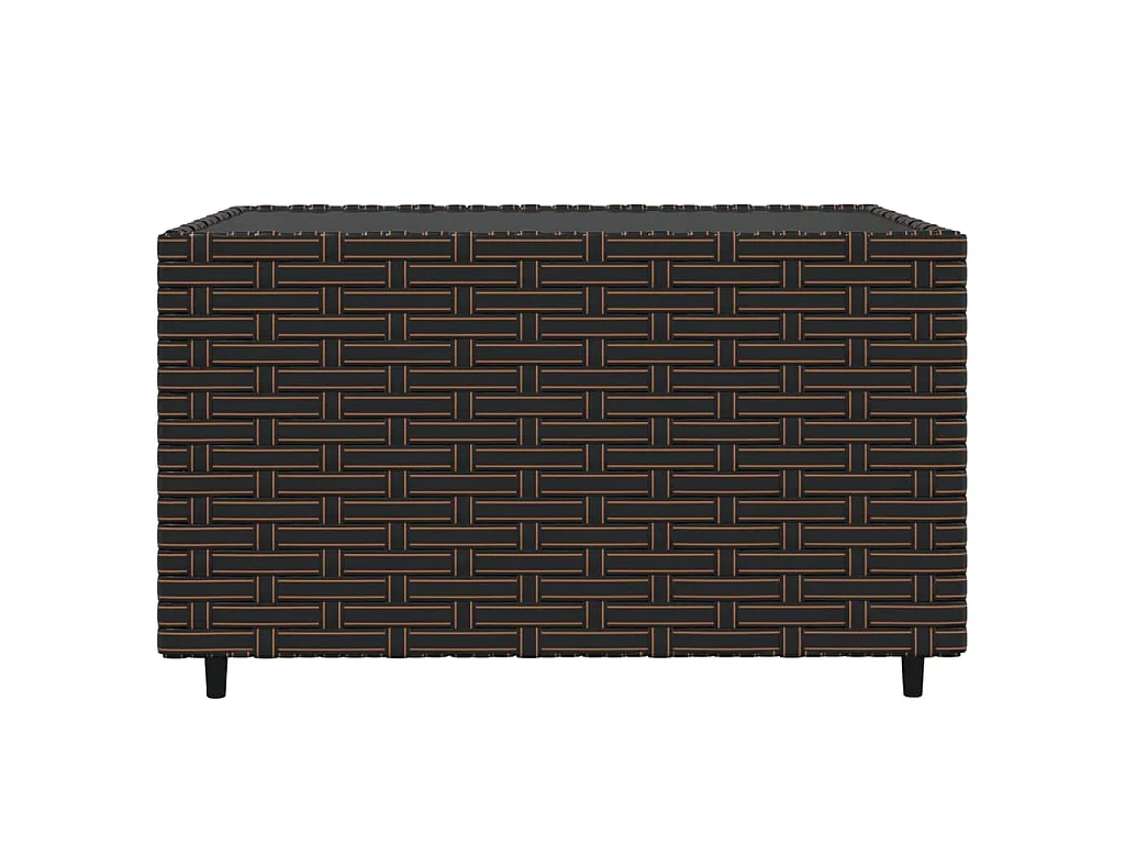 Set Mobili da Giardino 3 pz con Cuscini in Polyrattan Marrone