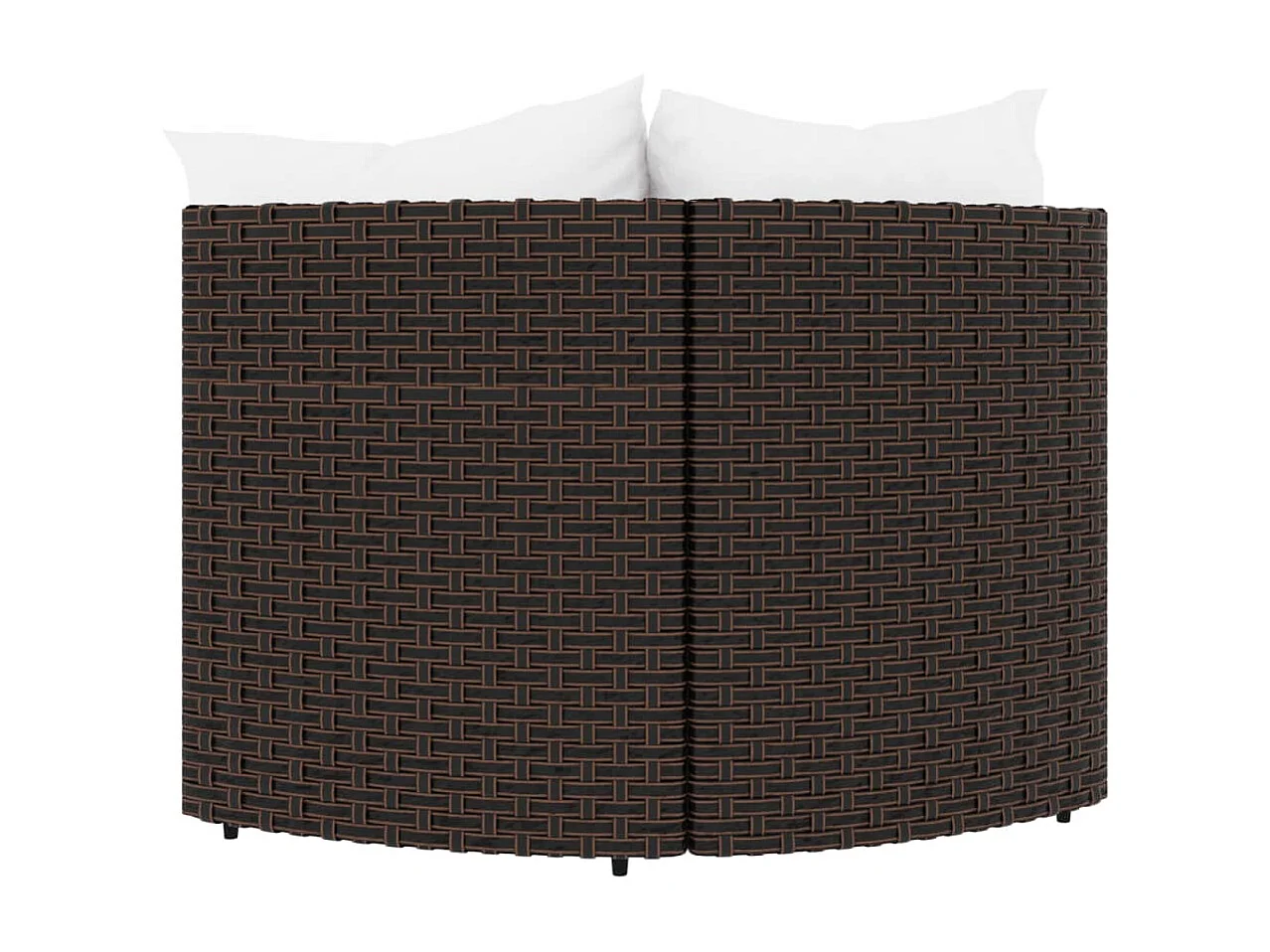 Canapés d'angle de jardin et coussins2pcs marron résine tressée