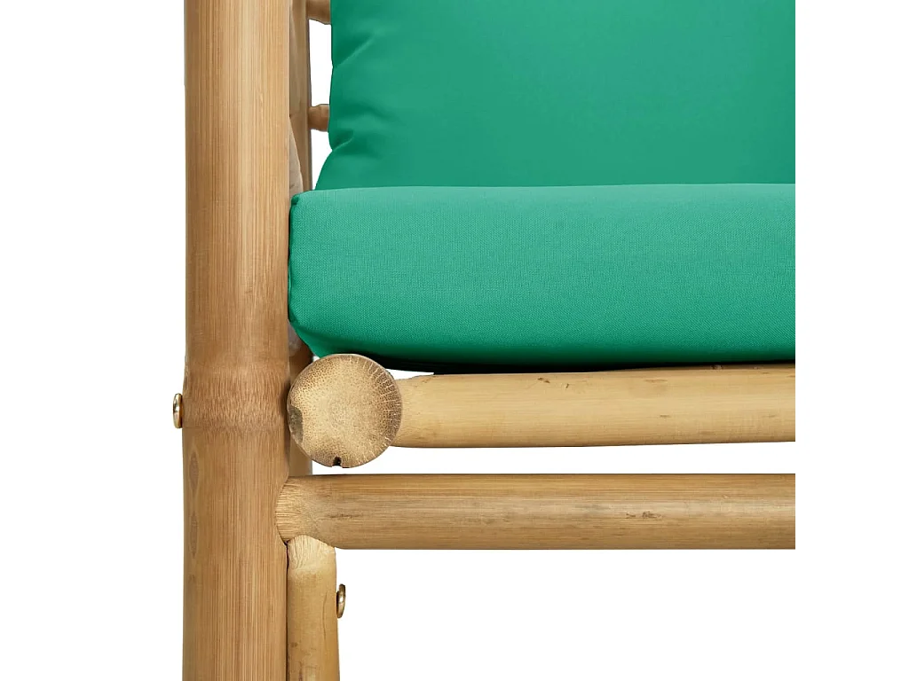 Canapé de jardin avec coussins vert bambou