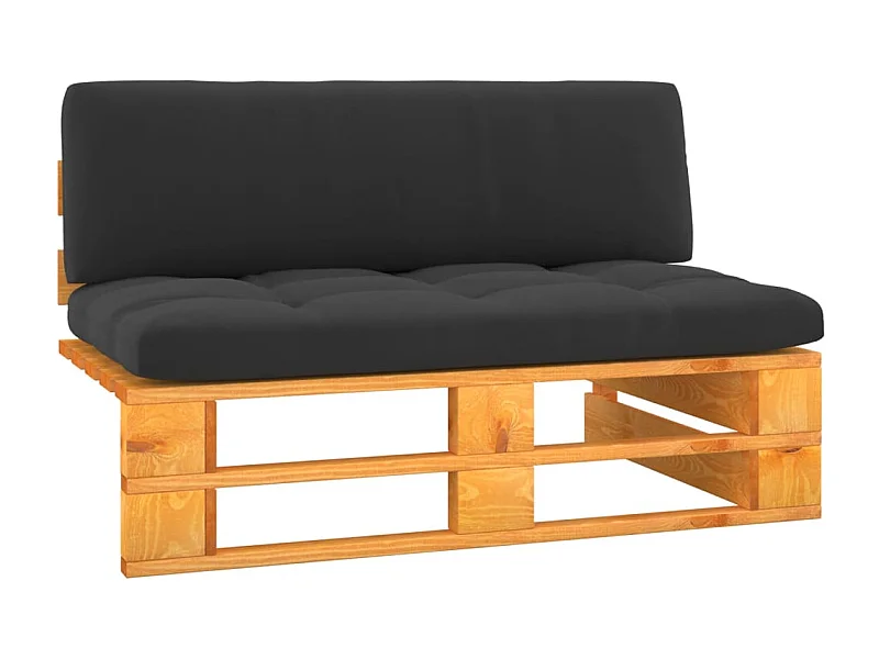 Sofá de centro paletes p/ jardim pinho impregnado castanho-mel