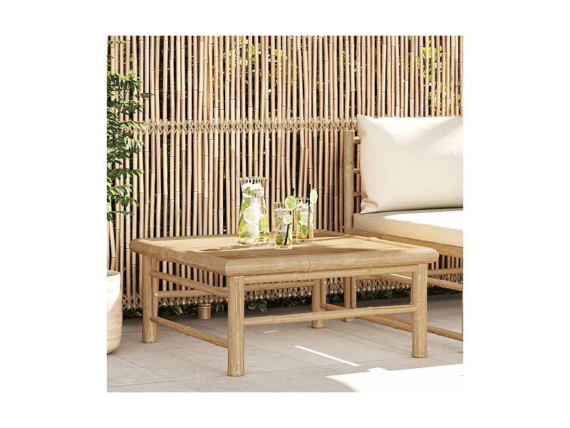 Table de jardin 65x65x30 cm Bambou