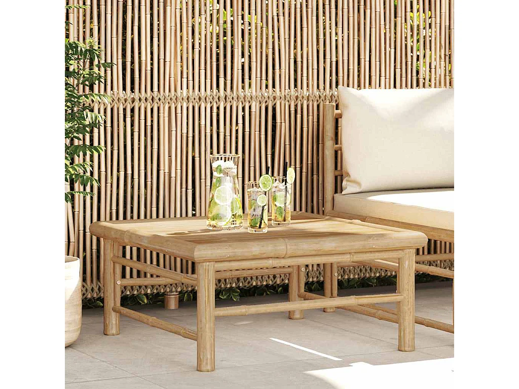 Table de jardin 65x65x30 cm Bambou