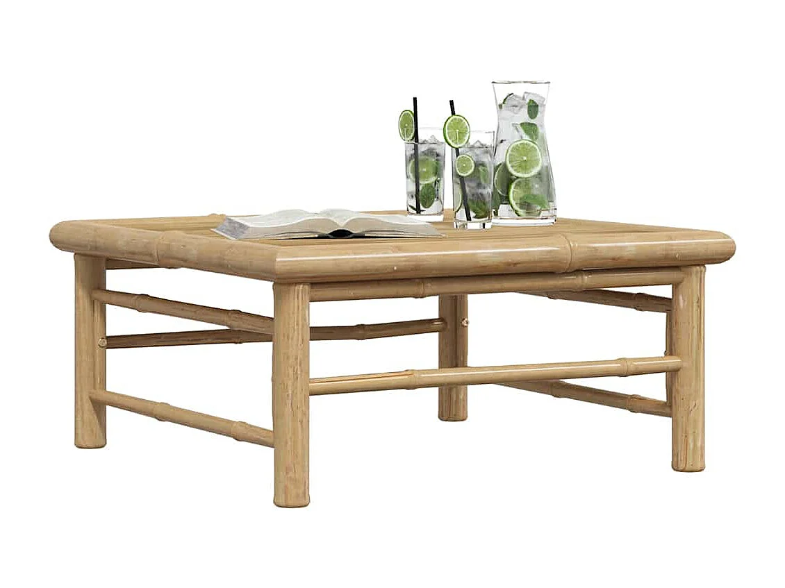 Table de jardin 65x65x30 cm Bambou