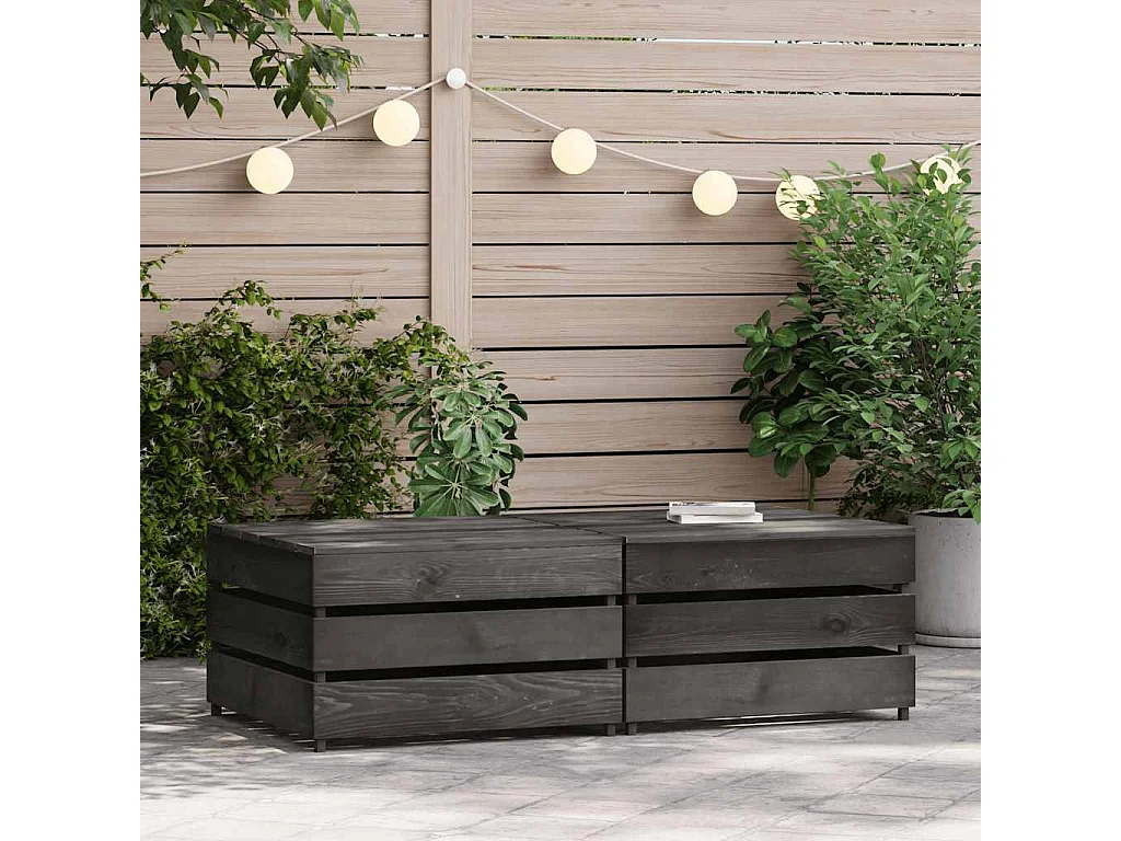 Mesas de paletes para jardim 2 pcs pinho impregnado