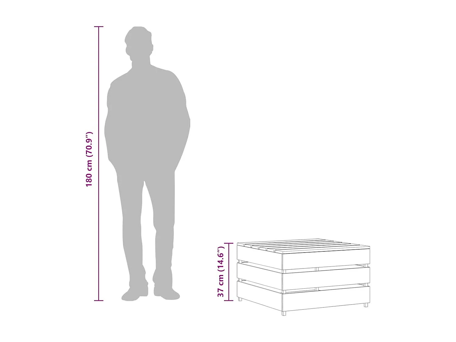 Mesas de paletes para jardim 2 pcs pinho impregnado